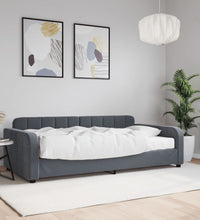 Tagesbett mit Matratze Dunkelgrau 100x200 cm Samt