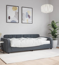 Tagesbett mit Matratze Dunkelgrau 90x190 cm Samt
