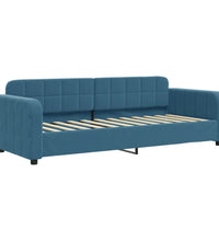 Tagesbett Ausziehbar Blau 80x200 cm Samt