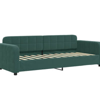 Tagesbett Ausziehbar Dunkelgrün 80x200 cm Samt