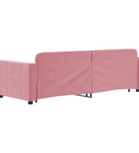 Tagesbett Ausziehbar Rosa 80x200 cm Samt