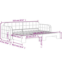 Tagesbett Ausziehbar Rosa 80x200 cm Samt