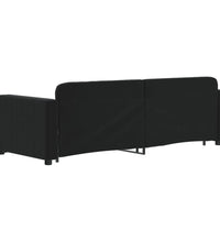 Tagesbett Ausziehbar Schwarz 80x200 cm Samt