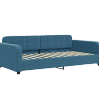 Tagesbett Ausziehbar Blau 90x200 cm Samt