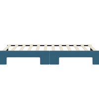 Tagesbett Ausziehbar Blau 90x200 cm Samt