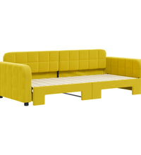 Tagesbett Ausziehbar Gelb 90x200 cm Samt