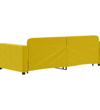 Tagesbett Ausziehbar Gelb 90x200 cm Samt