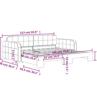 Tagesbett Ausziehbar Schwarz 90x190 cm Samt