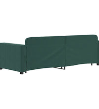 Tagesbett Ausziehbar mit Schubladen Dunkelgrün 80x200 cm Samt