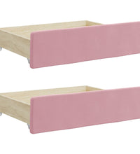 Tagesbett Ausziehbar mit Schubladen Rosa 80x200 cm Samt