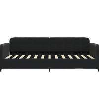 Tagesbett Ausziehbar mit Schubladen Schwarz 80x200 cm Samt