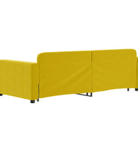 Tagesbett Ausziehbar mit Schubladen Gelb 90x200 cm Samt