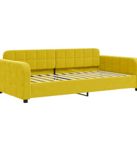 Tagesbett Ausziehbar mit Schubladen Gelb 90x200 cm Samt