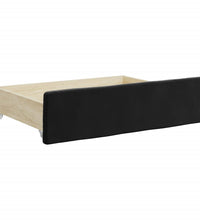 Tagesbett Ausziehbar mit Schubladen Schwarz 90x190 cm Samt