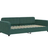 Tagesbett Ausziehbar mit Schubladen Dunkelgrün 90x200 cm Samt