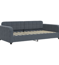 Tagesbett Ausziehbar mit Schubladen Dunkelgrau 100x200 cm Samt