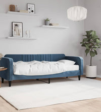 Tagesbett mit Matratze Blau 80x200 cm Samt