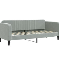 Tagesbett mit Matratze Hellgrau 80x200 cm Samt