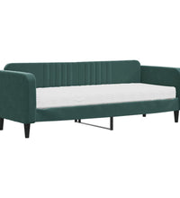 Tagesbett mit Matratze Dunkelgrün 80x200 cm Samt