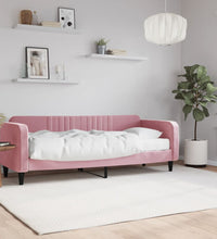 Tagesbett mit Matratze Rosa 80x200 cm Samt
