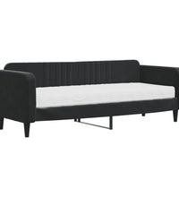 Tagesbett mit Matratze Schwarz 80x200 cm Samt