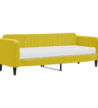 Tagesbett mit Matratze Gelb 80x200 cm Samt