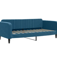 Tagesbett mit Matratze Blau 90x200 cm Samt