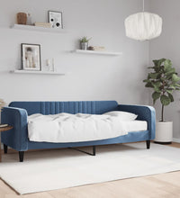 Tagesbett mit Matratze Blau 90x200 cm Samt