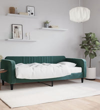 Tagesbett mit Matratze Dunkelgrün 90x200 cm Samt