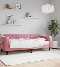 Tagesbett mit Matratze Rosa 90x200 cm Samt