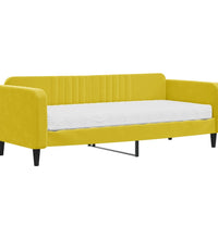 Tagesbett mit Matratze Gelb 90x200 cm Samt