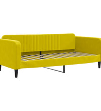 Tagesbett mit Matratze Gelb 90x200 cm Samt