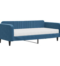 Tagesbett mit Matratze Blau 100x200 cm Samt