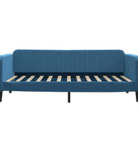 Tagesbett mit Matratze Blau 100x200 cm Samt
