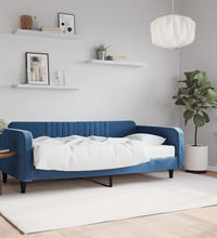 Tagesbett mit Matratze Blau 100x200 cm Samt