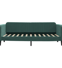 Tagesbett mit Matratze Dunkelgrün 100x200 cm Samt