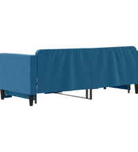 Tagesbett Ausziehbar Blau 80x200 cm Samt