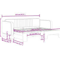 Tagesbett Ausziehbar Blau 80x200 cm Samt