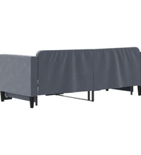 Tagesbett Ausziehbar Dunkelgrau 80x200 cm Samt