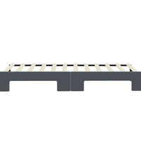 Tagesbett Ausziehbar Dunkelgrau 80x200 cm Samt