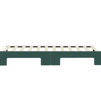 Tagesbett Ausziehbar Dunkelgrün 80x200 cm Samt