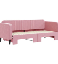 Tagesbett Ausziehbar Rosa 80x200 cm Samt