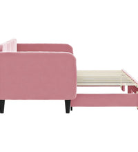 Tagesbett Ausziehbar Rosa 80x200 cm Samt