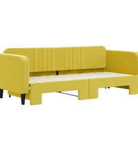 Tagesbett Ausziehbar Gelb 80x200 cm Samt