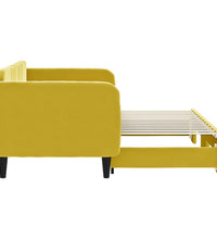 Tagesbett Ausziehbar Gelb 80x200 cm Samt
