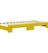 Tagesbett Ausziehbar Gelb 80x200 cm Samt
