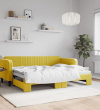 Tagesbett Ausziehbar Gelb 80x200 cm Samt