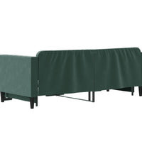 Tagesbett Ausziehbar Dunkelgrün 90x200 cm Samt
