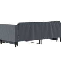 Tagesbett Ausziehbar Dunkelgrau 100x200 cm Samt