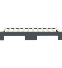 Tagesbett Ausziehbar Dunkelgrau 100x200 cm Samt